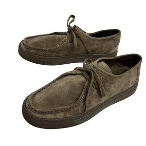 Vince Lorimer Suede Moc Toe Casual Sneakers Loafers Mens 9.5/EU 43 Lace-Up Taupe